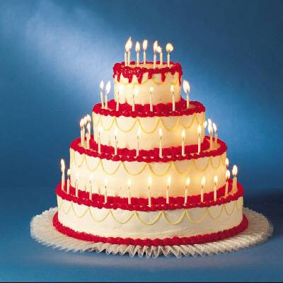 Birthday Cake Shot on Happy Birthday Cake With Candles